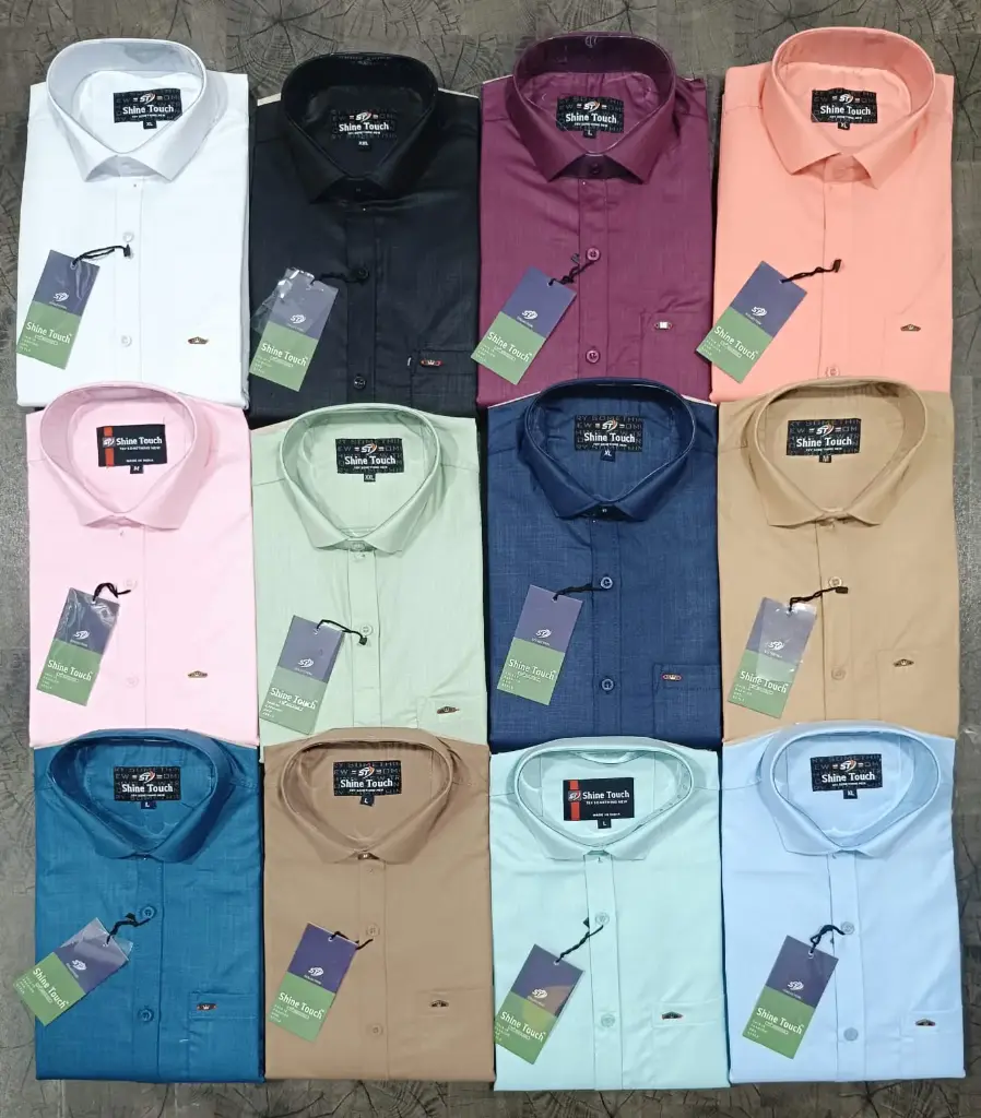 Men's Cotton Plan Shirts | 48 Piece Set