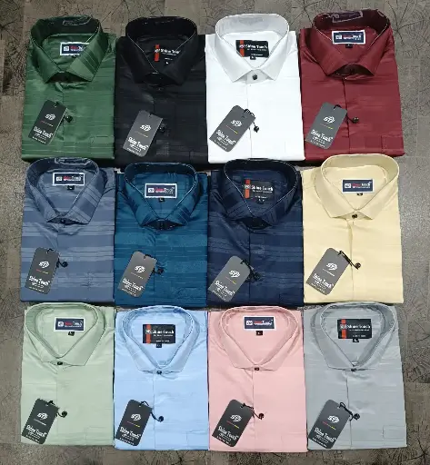 Men's Satin Patta Shirts 36 Piece Set